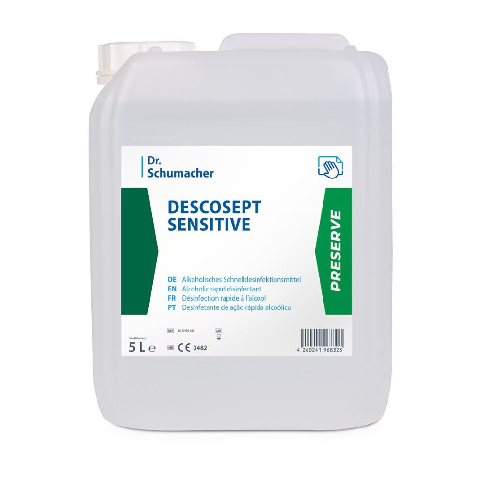DESCOSEPT SENSITIVE, Alkoholisches Schnelldesinfektionsmittel 5 Liter - Kanister
