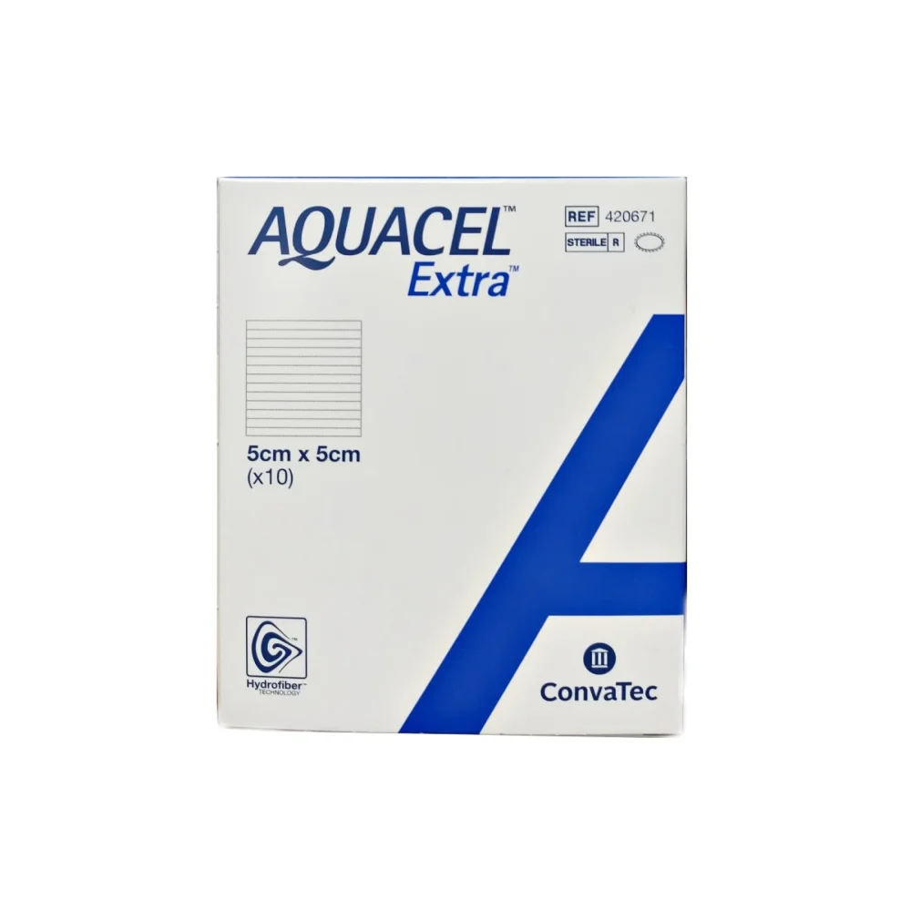 AQUACEL EXTRA Hydrofiber Wundauflage, 5 x 5 cm|10 Stk./Pack