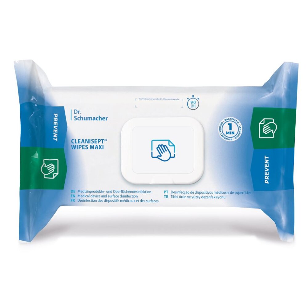 CLEANISEPT® WIPES MAXI, AlkoholfreieTücher zur Schnelldesinfektion (Flowpack a 100Tücher)