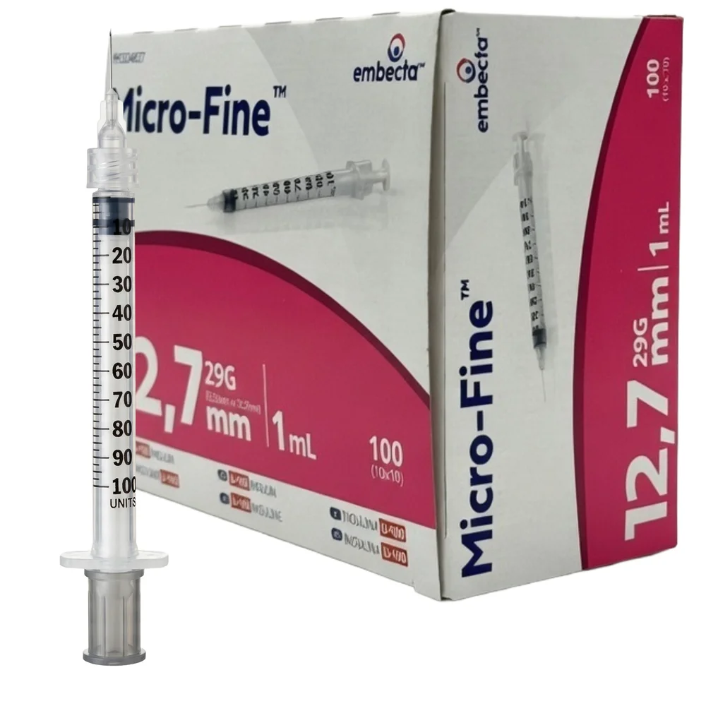 BD Micro-Fine+ U100 Insulinspritze 1ml (29G) 0,33x12,7 mm Kanüle