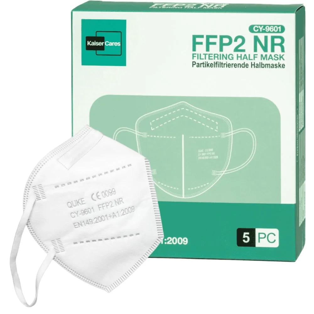FFP2 Maske Kaiser Cares FFP2 NR weiße Atemschutzmaske 5 Stück