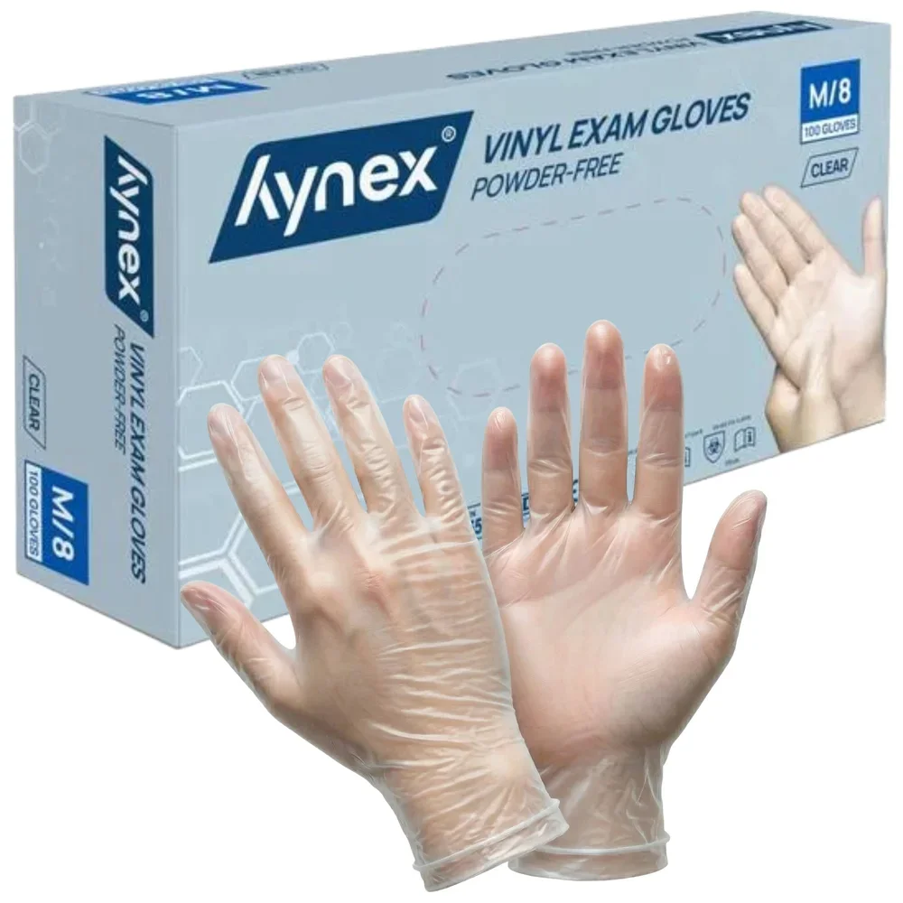 Hynex Vinylhandschuh 4,5g transparent puderfrei (Box a 100 Stück) in Größe M