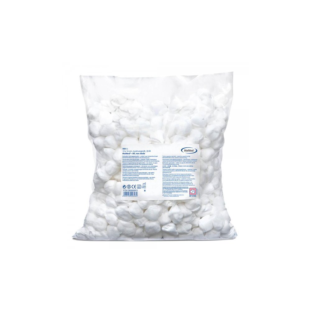 Mulltupfer Maimed MT unsteril, Pflaumengroß 20 cm x 20 cm (500 Stück)