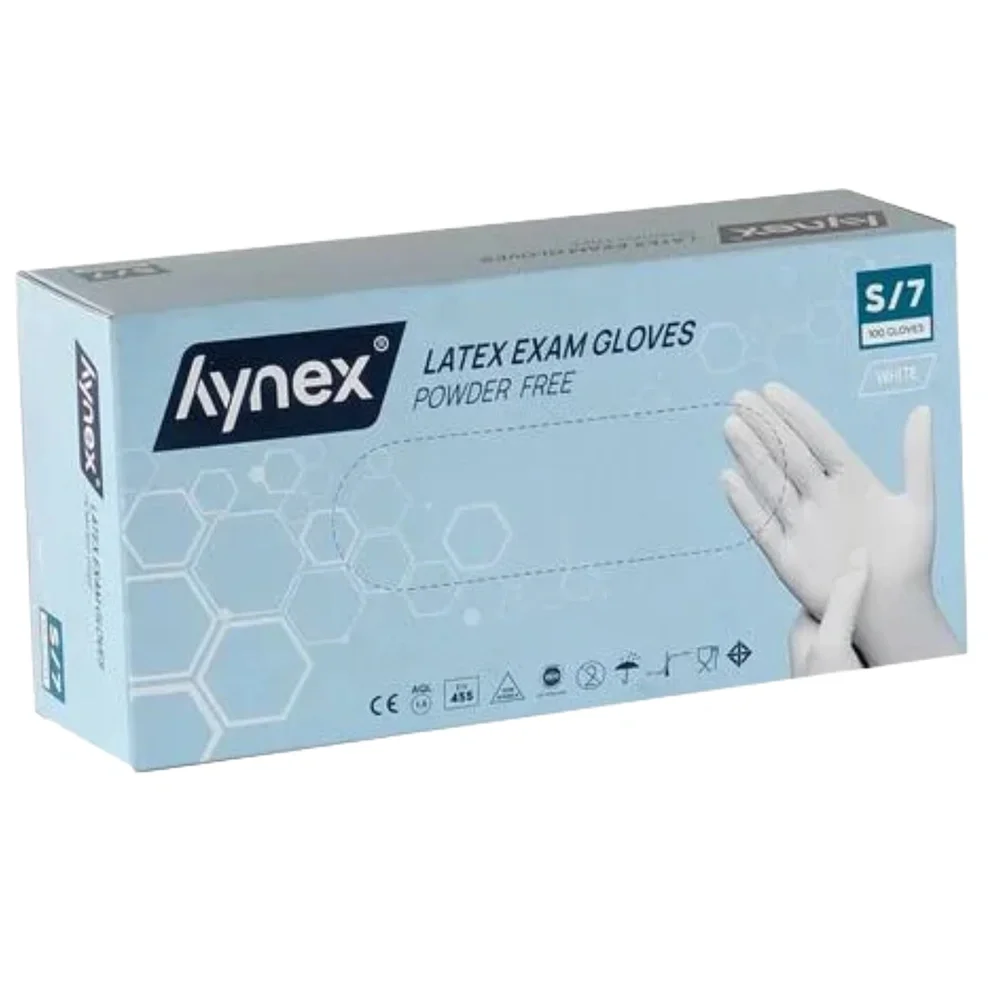 Hynex Latexhandschuh puderfrei 5g (Box a 100 Stück) in Größe S