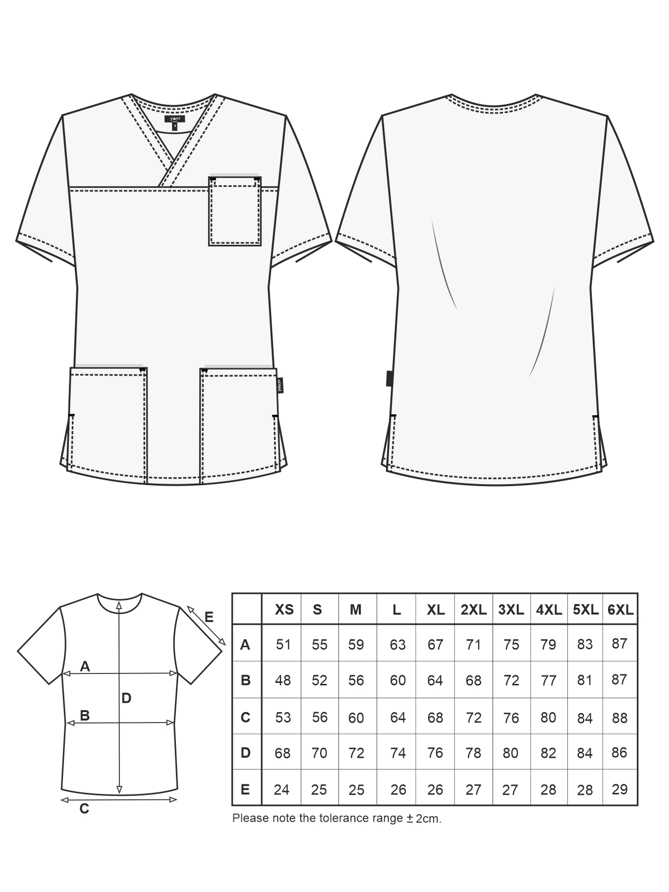 Unisex OP-Kasack PISA 2er-Pack