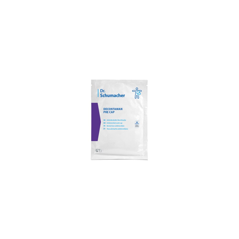 DECONTAMAN PRE CAP, Antimikrobielle Waschhaube (z.B. MRSA)