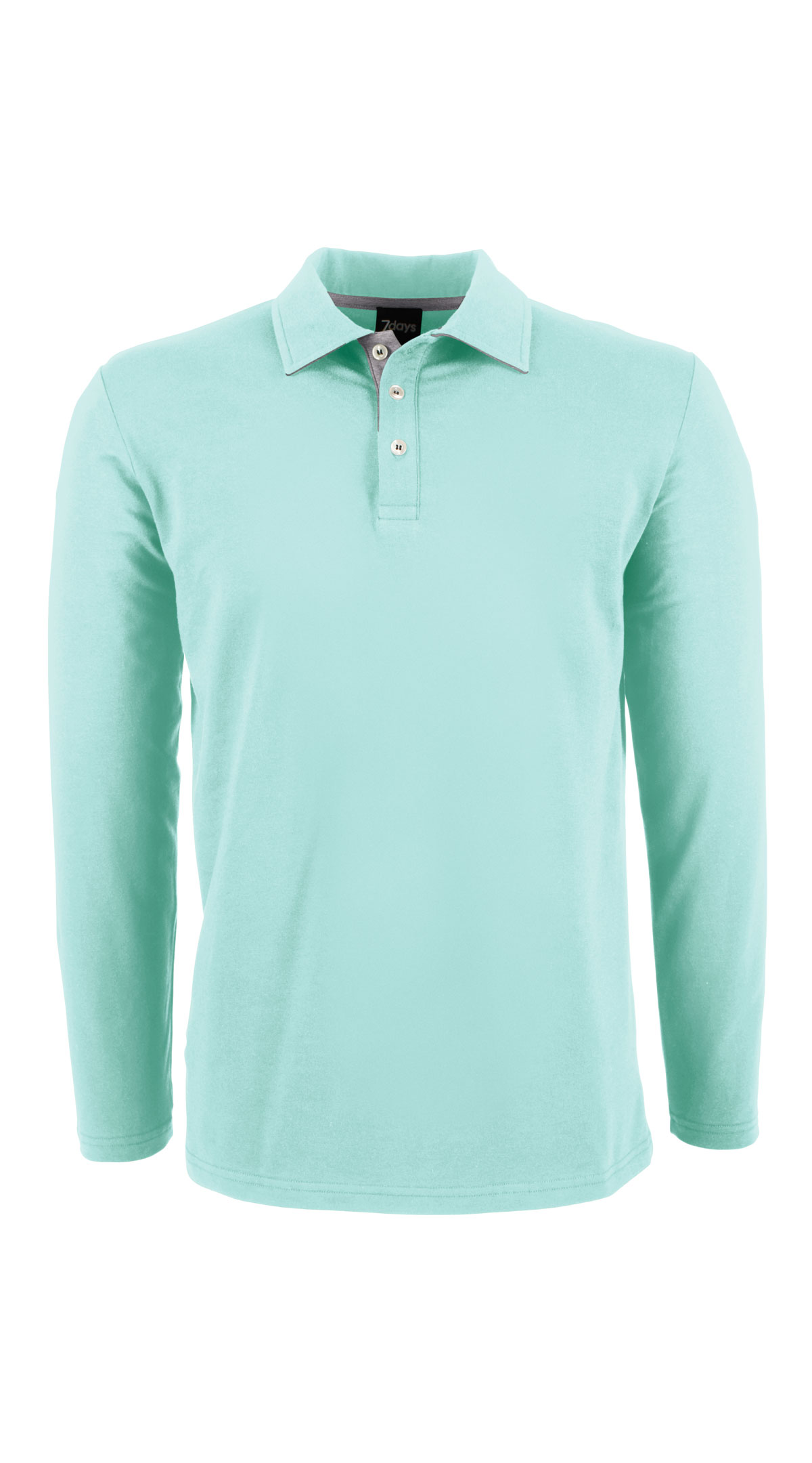Langarmpoloshirt aus Single Jersey