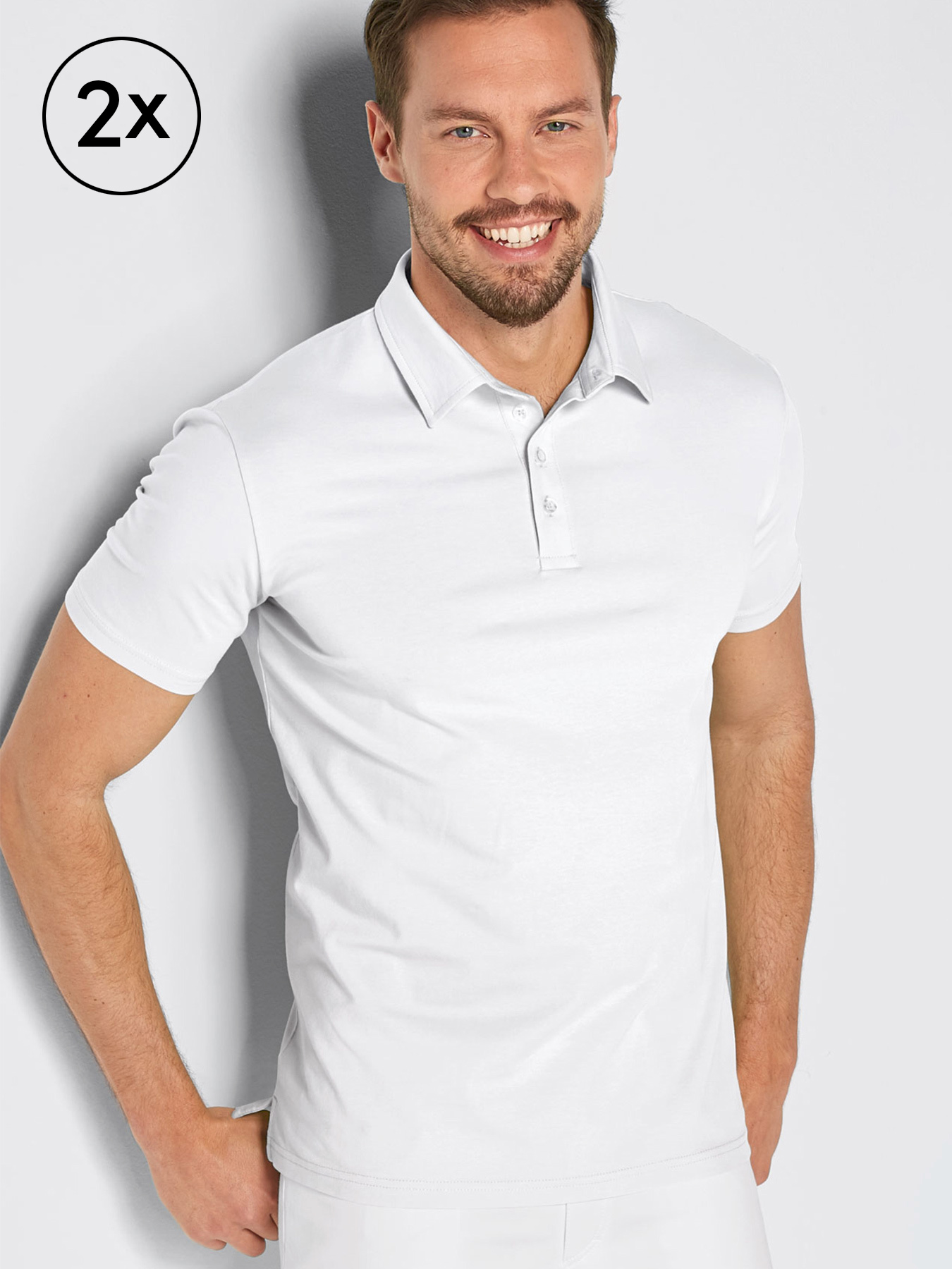 Poloshirt aus Single Jersey im 2er-Pack