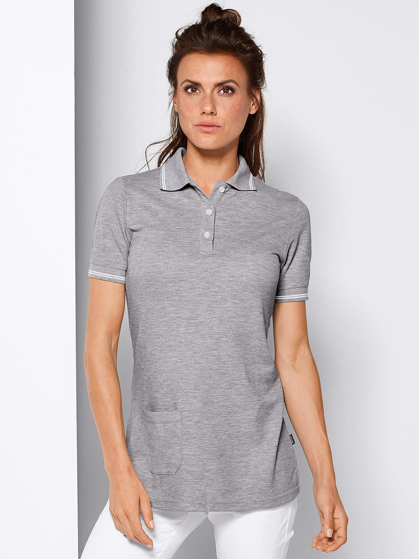 Poloshirt, Piqué - mit Tasche