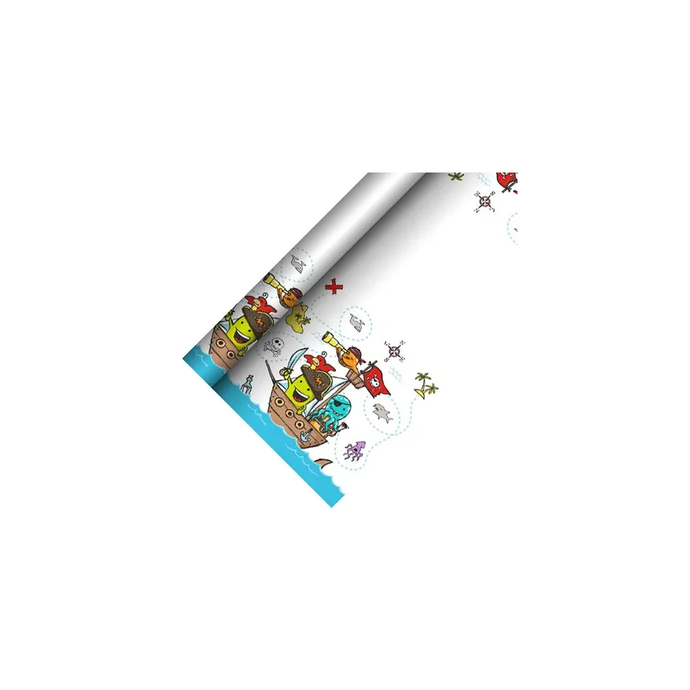 Tischdecke aus Papier Pirate Crew lackiert 5 m x 1,2 m | 1 Rolle