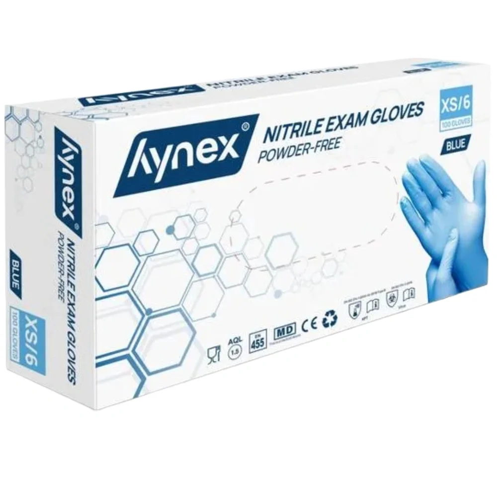Hynex Nitrilhandschuh 3,5g blau (Box a 100 Stück) in Größe XS