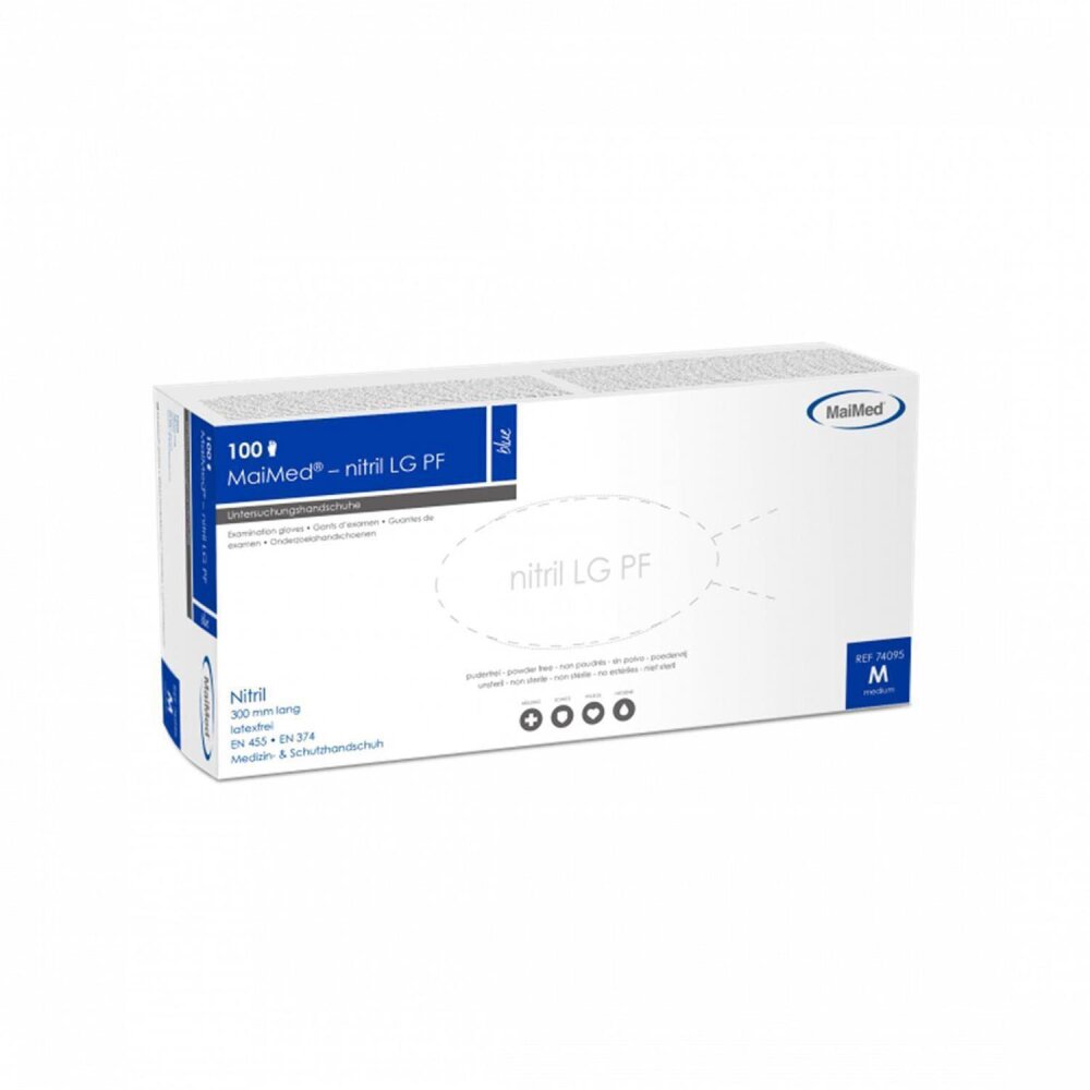 MaiMed– nitril LG PF, EXTRALANGER HANDSCHUHSCHAFT (100 St. pro Box) XL
