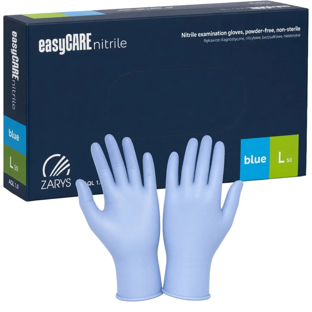 easyCare Nitrilhandschuhe blau puderfrei Größe L 100 Stück