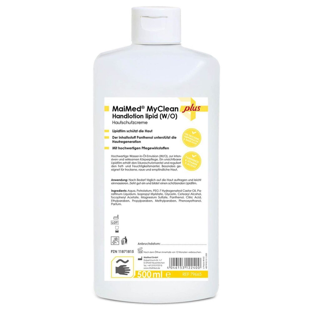 MaiMed MyClean Hautschutzcreme (W/O), 500 ml Flasche