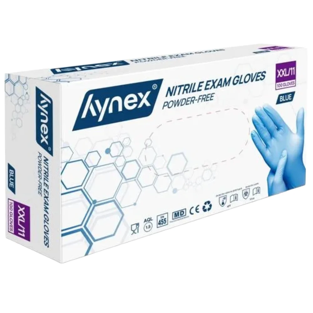 Hynex Nitrilhandschuh 3,5g blau (Box a 100 Stück) in Größe XXL