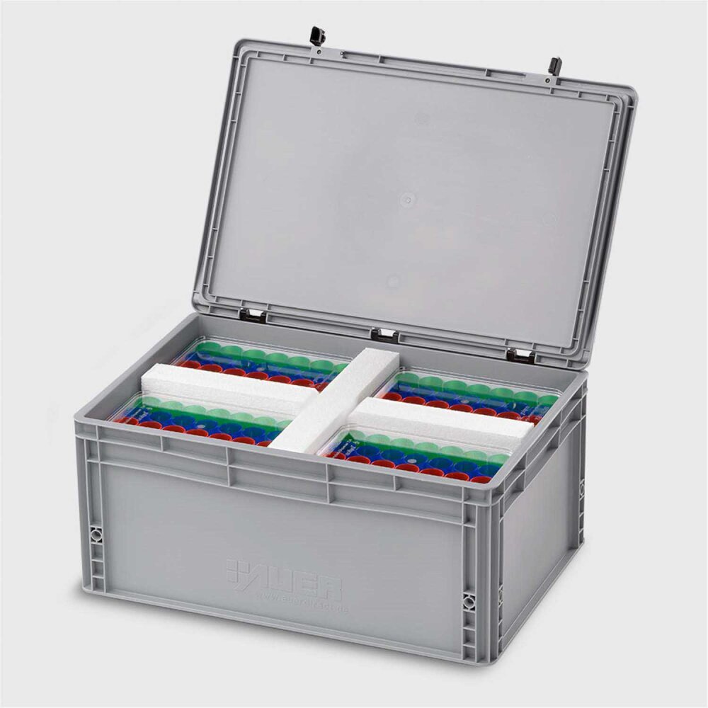 melipul Transportbox mit Transportsicherungen für melipul Wochen-Dispenser 7x4