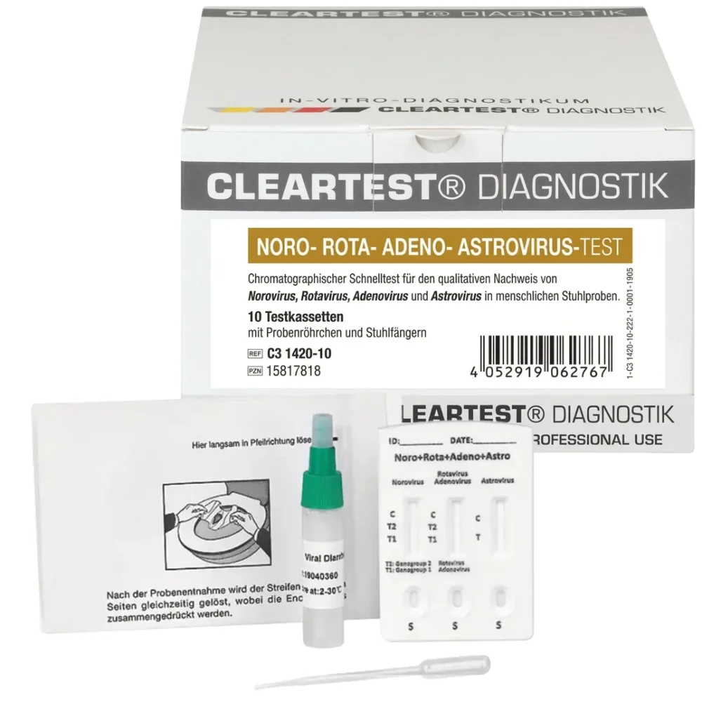 Cleartest Noro Rota Adeno Astrovirus Schnelltest 10 Tests