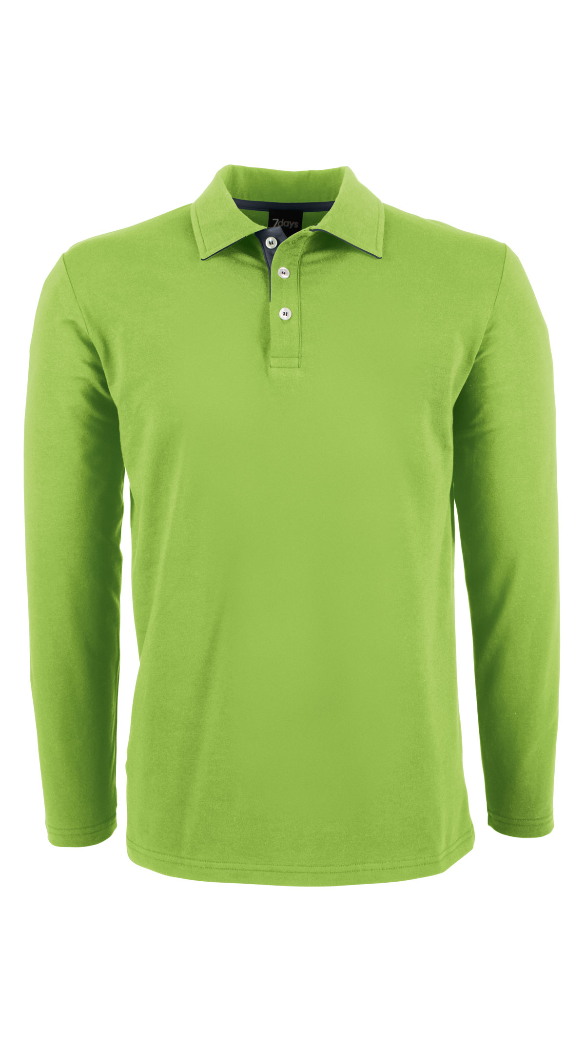 Langarmpoloshirt aus Single Jersey
