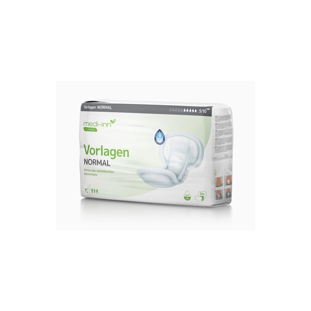 medi-inn® CLASSIC Vorlagen in Größe Normal ( Pack a 30 Stück )