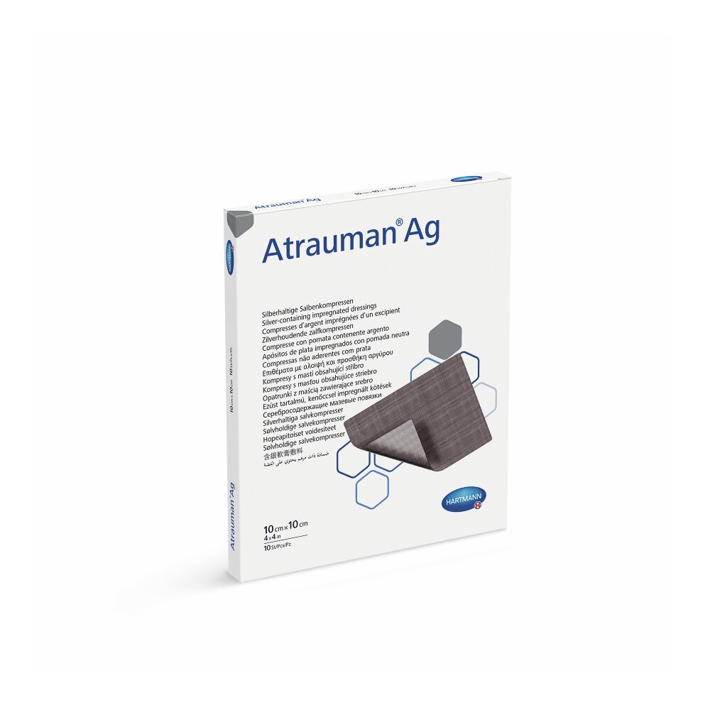 Atrauman Ag 10x10 cm|10 Stk.; UK:12 Pack