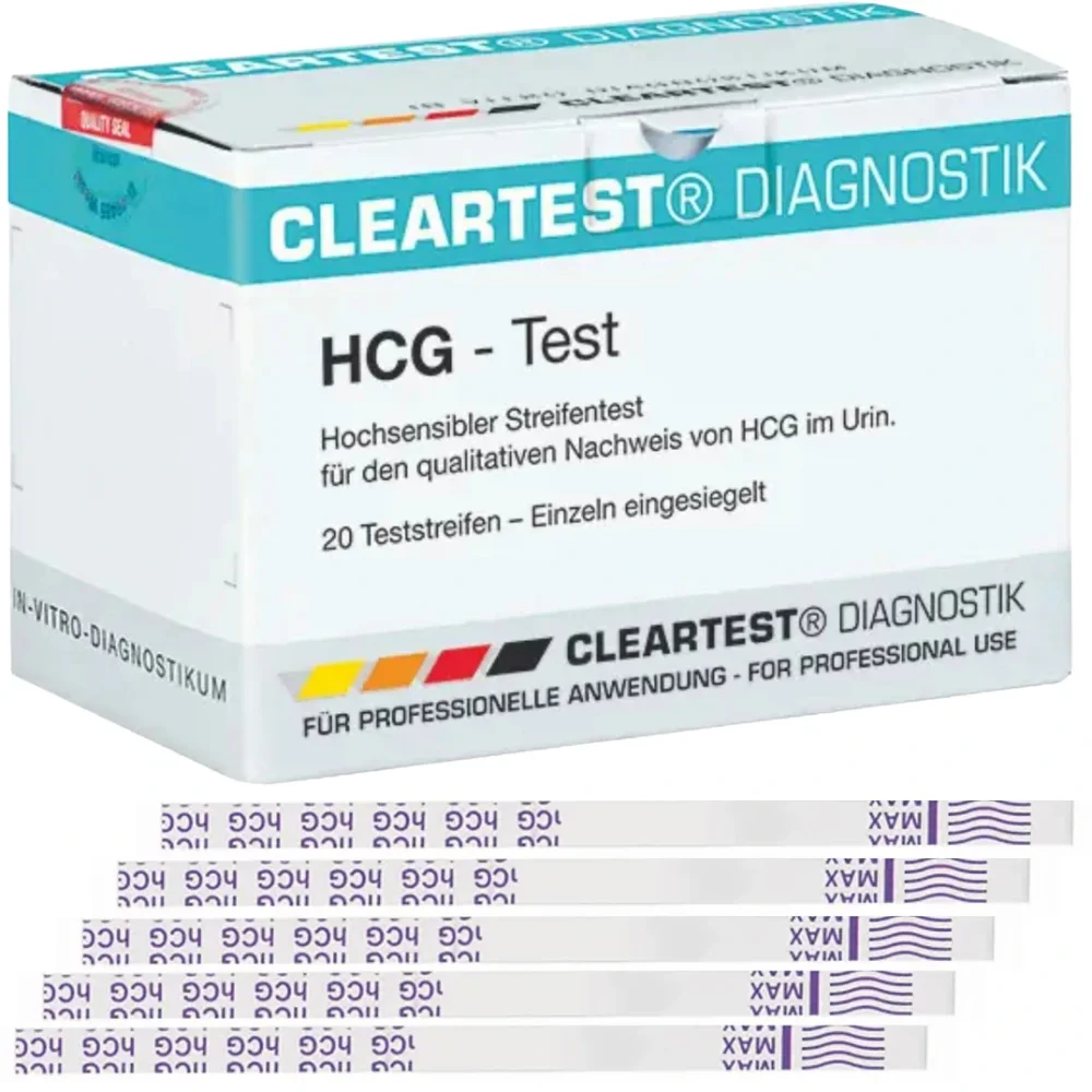 Cleartest HCG Schwangerschaftstest Streifen 20 Stück