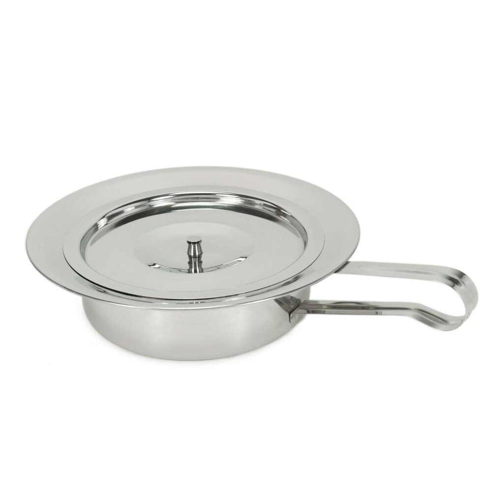 Bettpfanne/ Steckbecken mit Deckel EDELSTAHL (Stück)