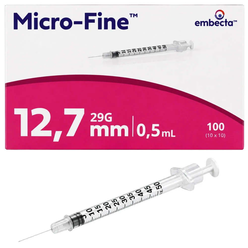 embecta Micro-Fine+ Insulinspritzen 0,5 ml 29G 100 Stk
