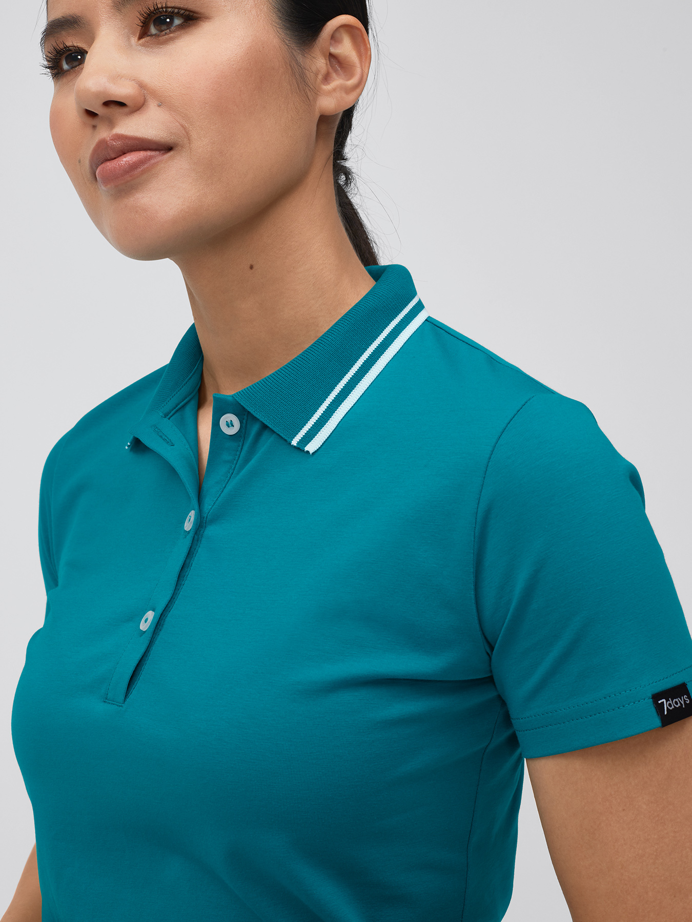 Poloshirt, Single Jersey - Strickkragen