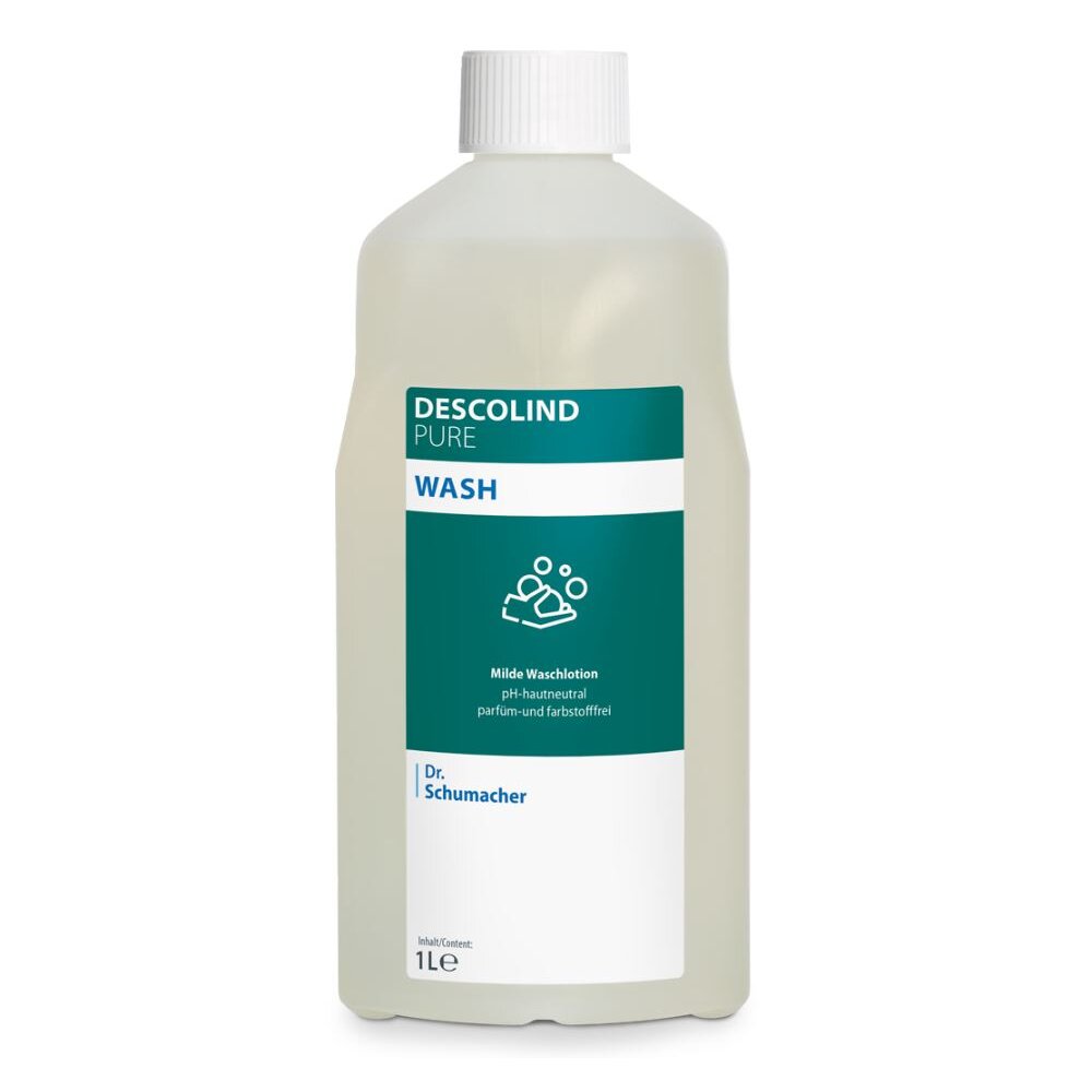 DESCOLIND PURE WASH, Parfümfreie Waschlotion - sensible Haut, HACCP (1000 ml Flasche)