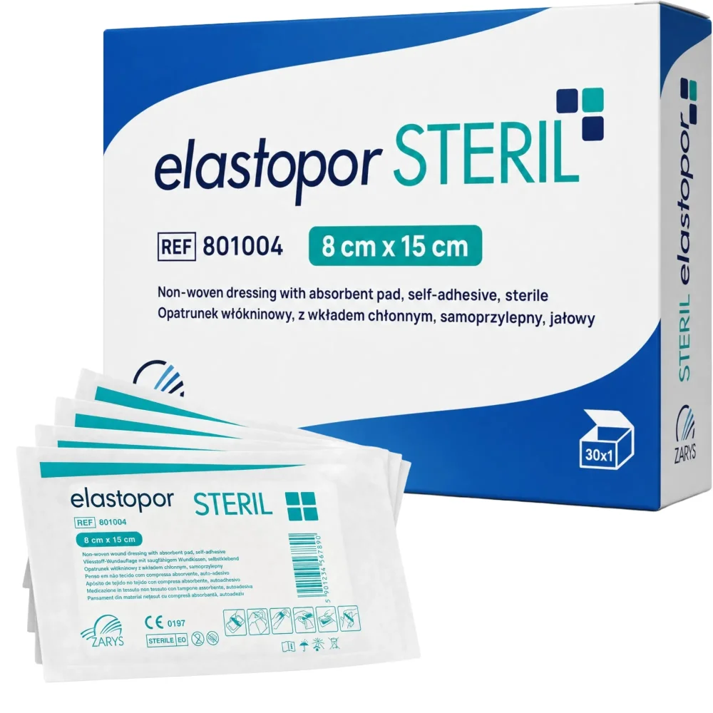 elastopor STERIL Wundverband 8x15cm Vlies mit Saugkissen 30 Stück