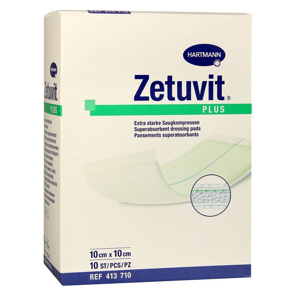 Zetuvit Plus steril 10x10 cm,10 Stück