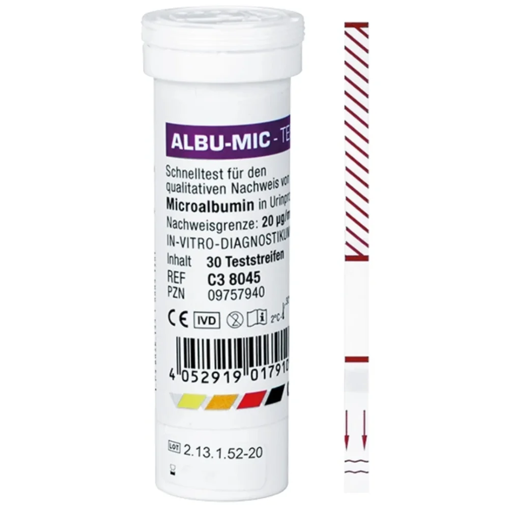 Cleartest Albu-Mic Albumin Urinteststreifen lose 30 Stück