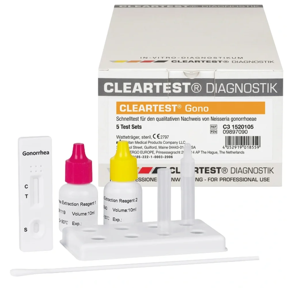 Gono Cleartest Gono Schnelltest Gonorrhoe Abstrich Frau Mann 5 Tests | KC110910
