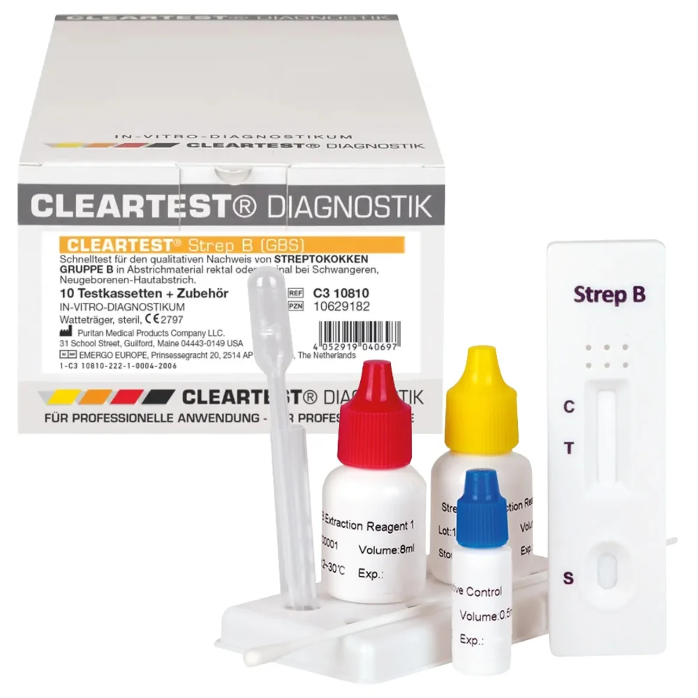 Cleartest Strep B Schnelltest GBS Abstrich Test 10 Stück