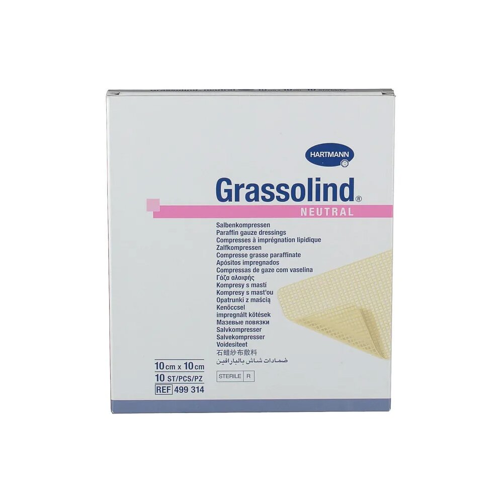 Grassolind® Salbenkompressen steril 10 x 10 cm, 10 Stück