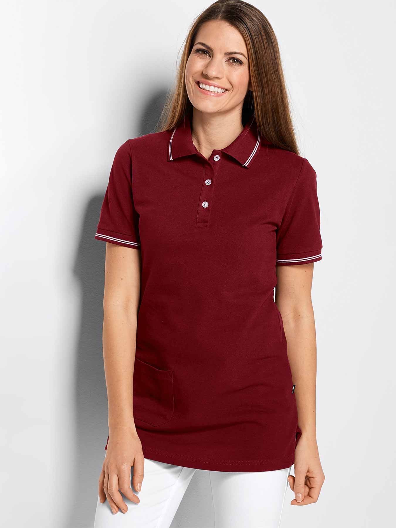 Poloshirt, Piqué - mit Tasche