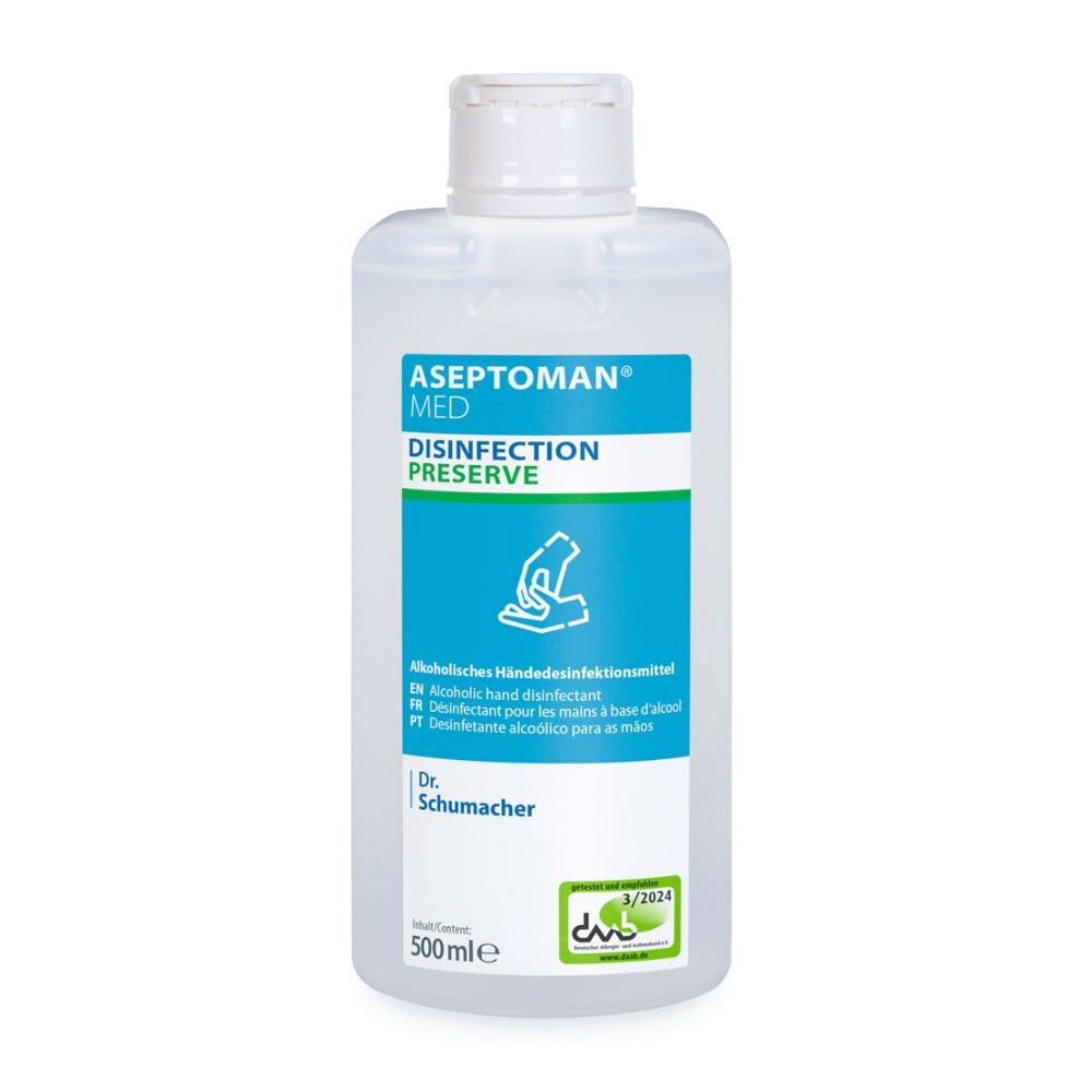 ASEPTOMAN® MED, viruzid plus, alkoholisches Händedesinfektionsmittel, (500 ml Flasche)