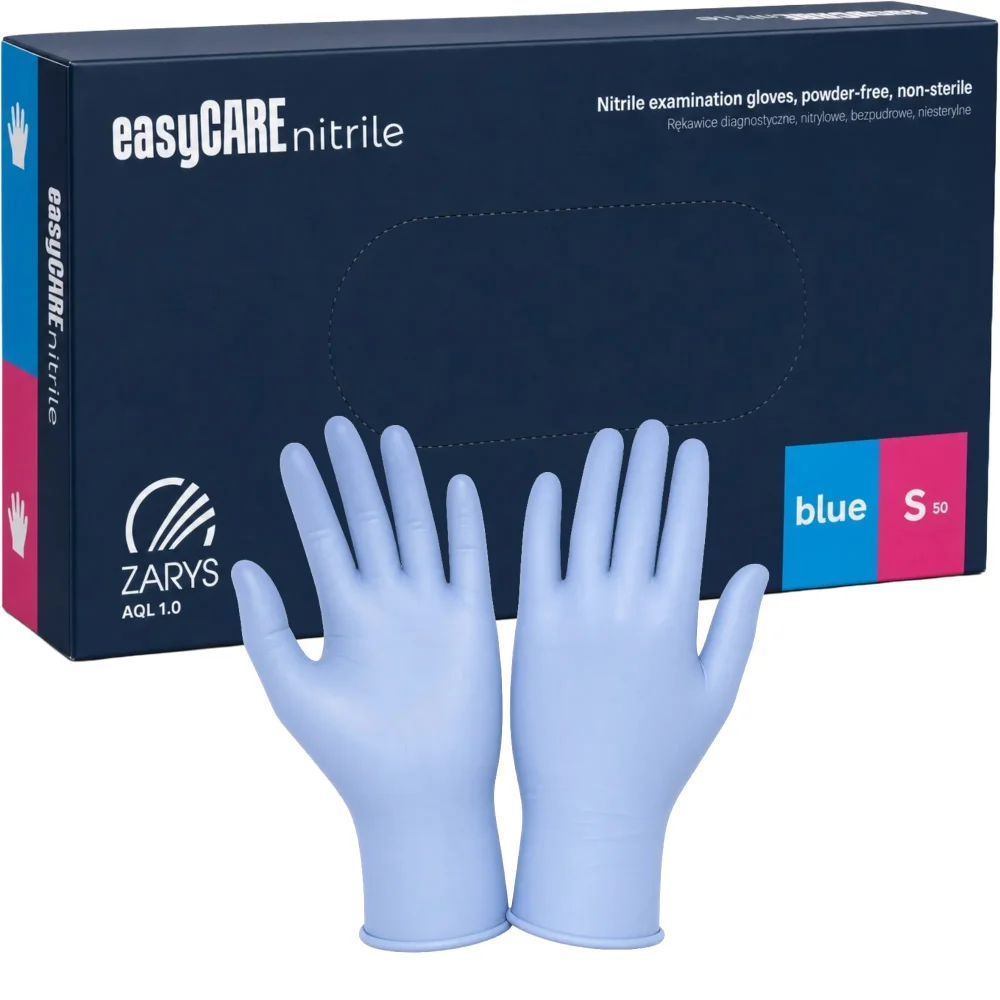 easyCare Nitrilhandschuhe blau puderfrei Größe S 100 Stück