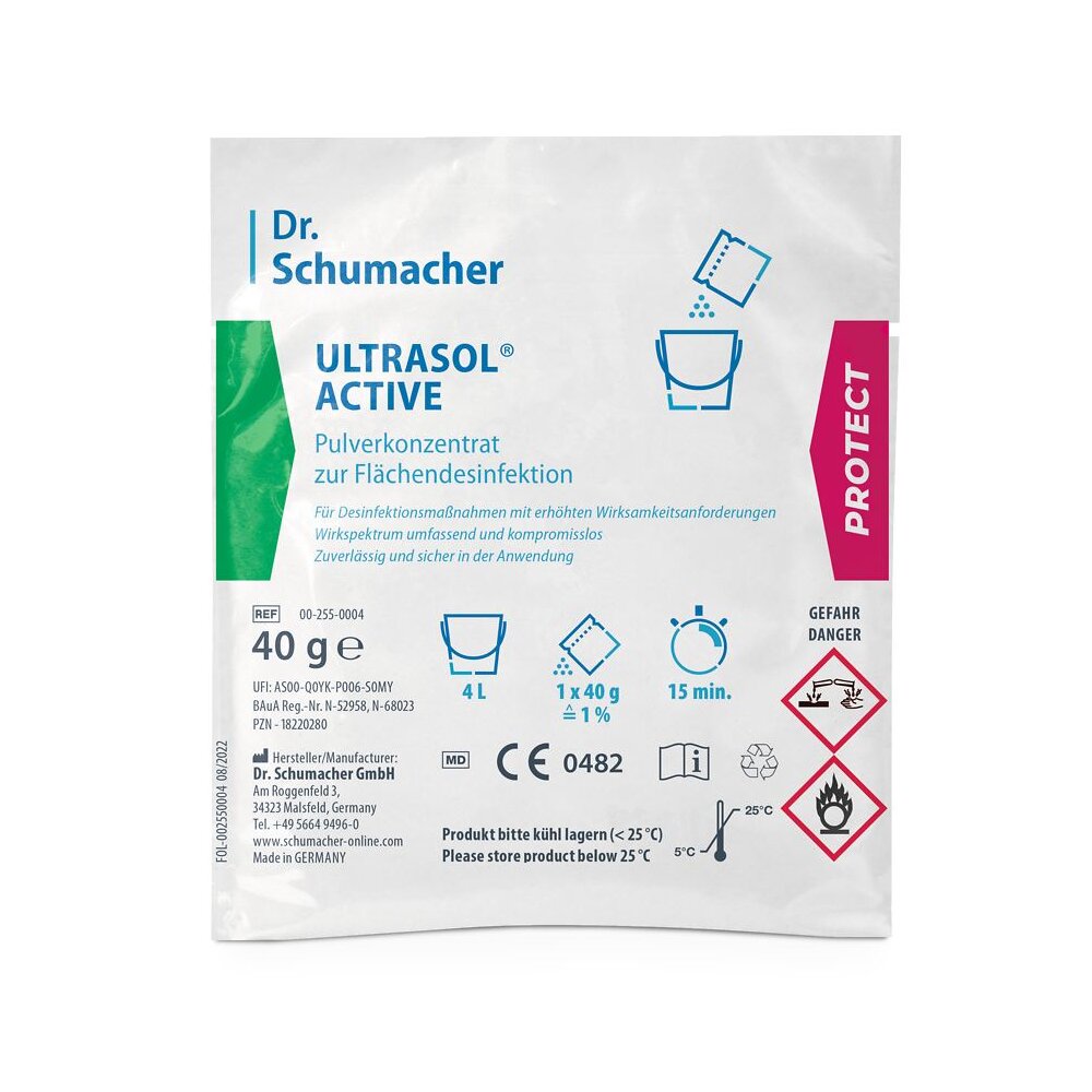 ULTRASOL ACTIVE Fläche - Desinfektionsmittelkonzentrate 40 g Stück