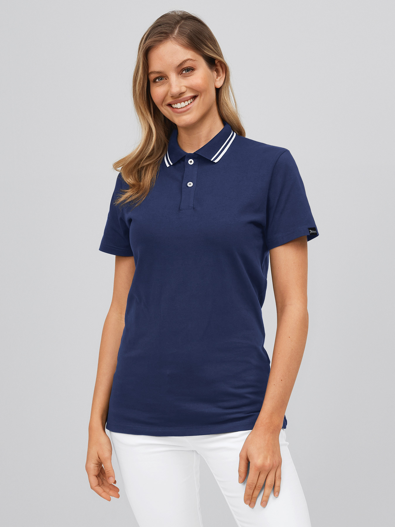 Unisex-Poloshirt, Single Jersey - Strickkragen