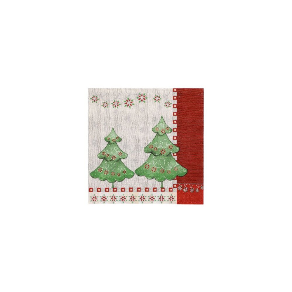 Servietten, 3-lagig 1/4-Falz 33 x 33 cm Winter Harmony"( Pack a 20 Stk.)"