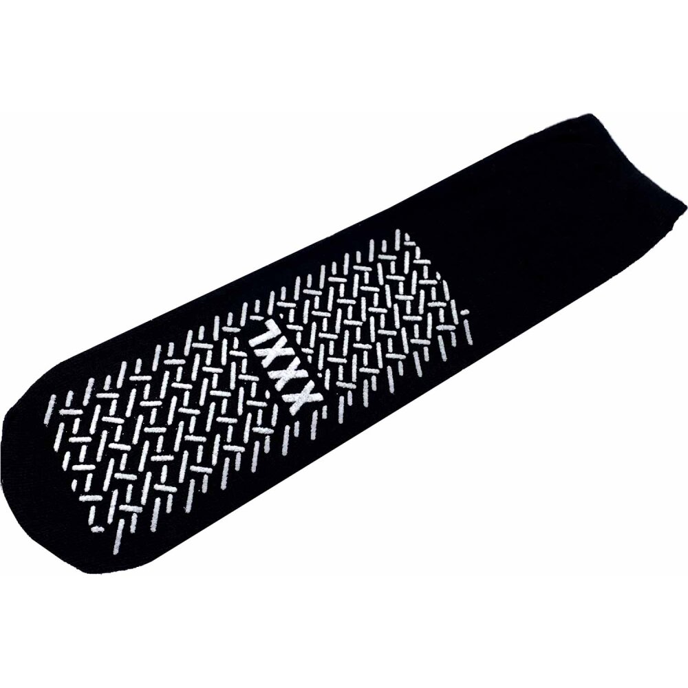 Anti-Rutsch-Socken Größe 3XL 47-48 schwarz beidseitig beschichtet