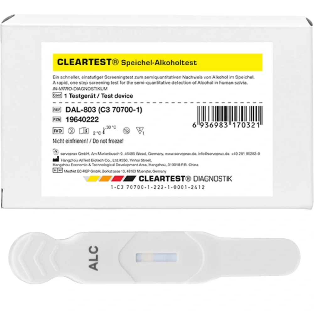 CLEARTEST Speichel Alkoholtest Schnelltest 1 Stück
