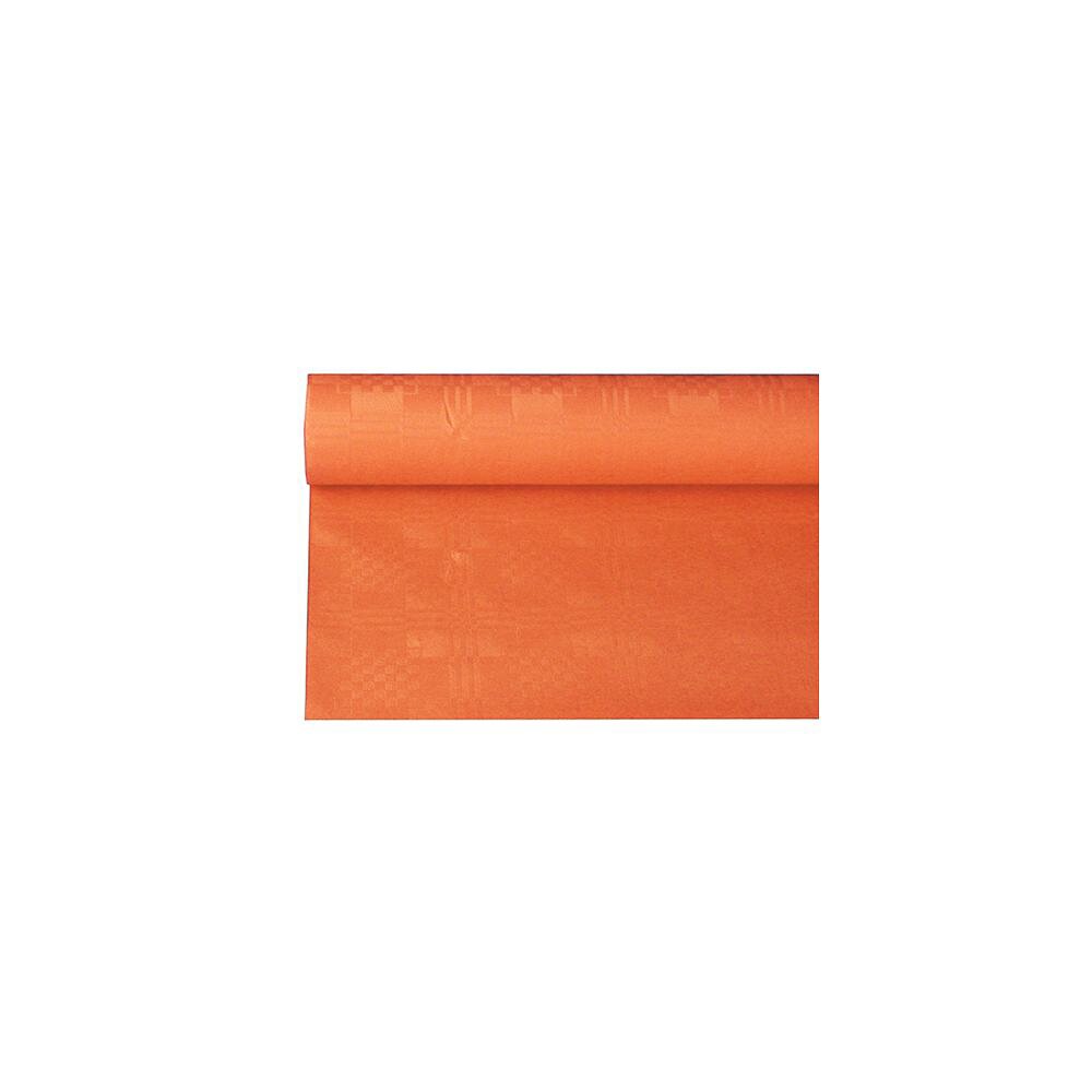 Papiertischdecke nektarine mit Damastprägung 6 m x 1,2 m