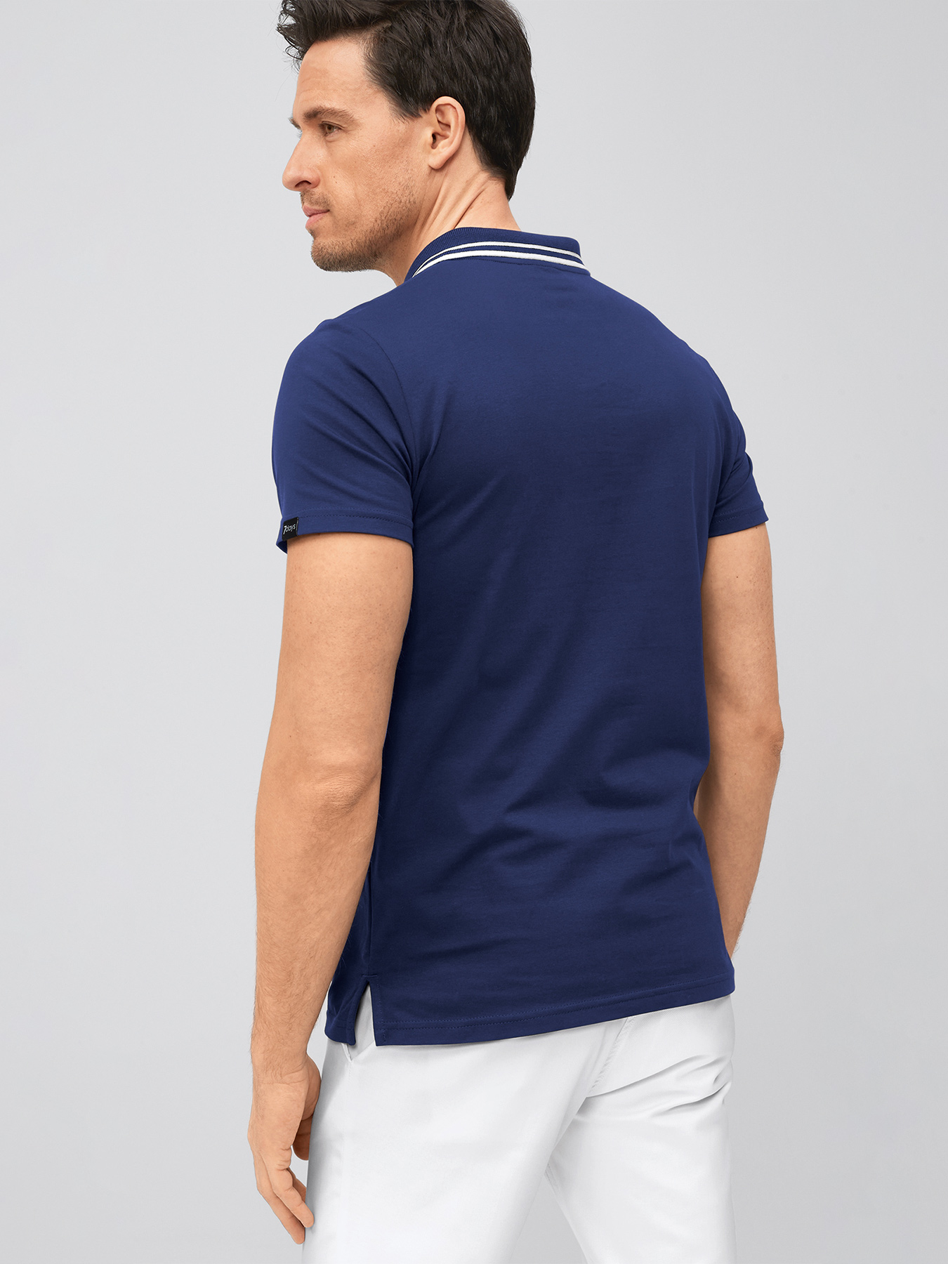 Unisex-Poloshirt, Single Jersey - Strickkragen