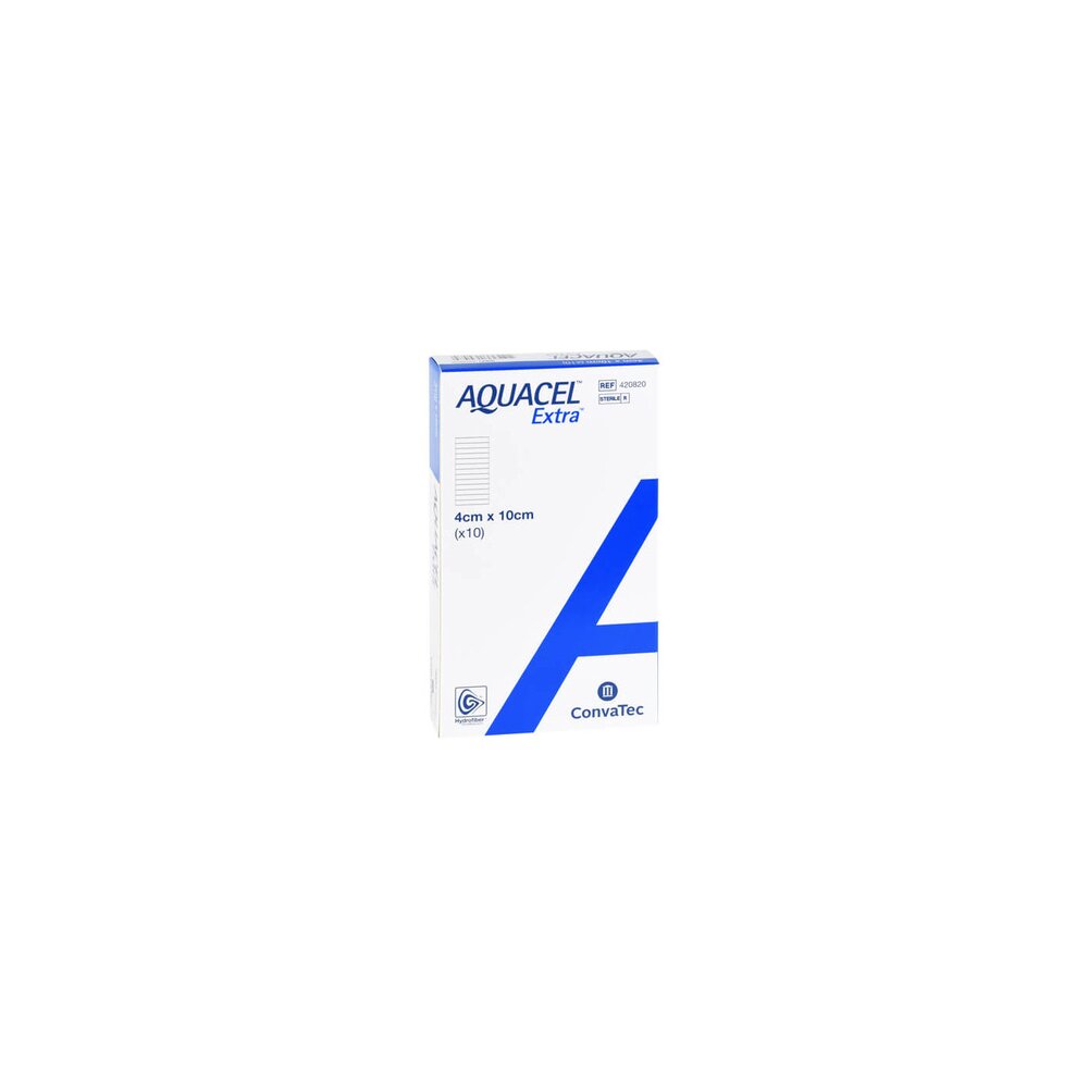 AQUACEL Extra Wundauflage 4 x 10 cm | 10 Stück