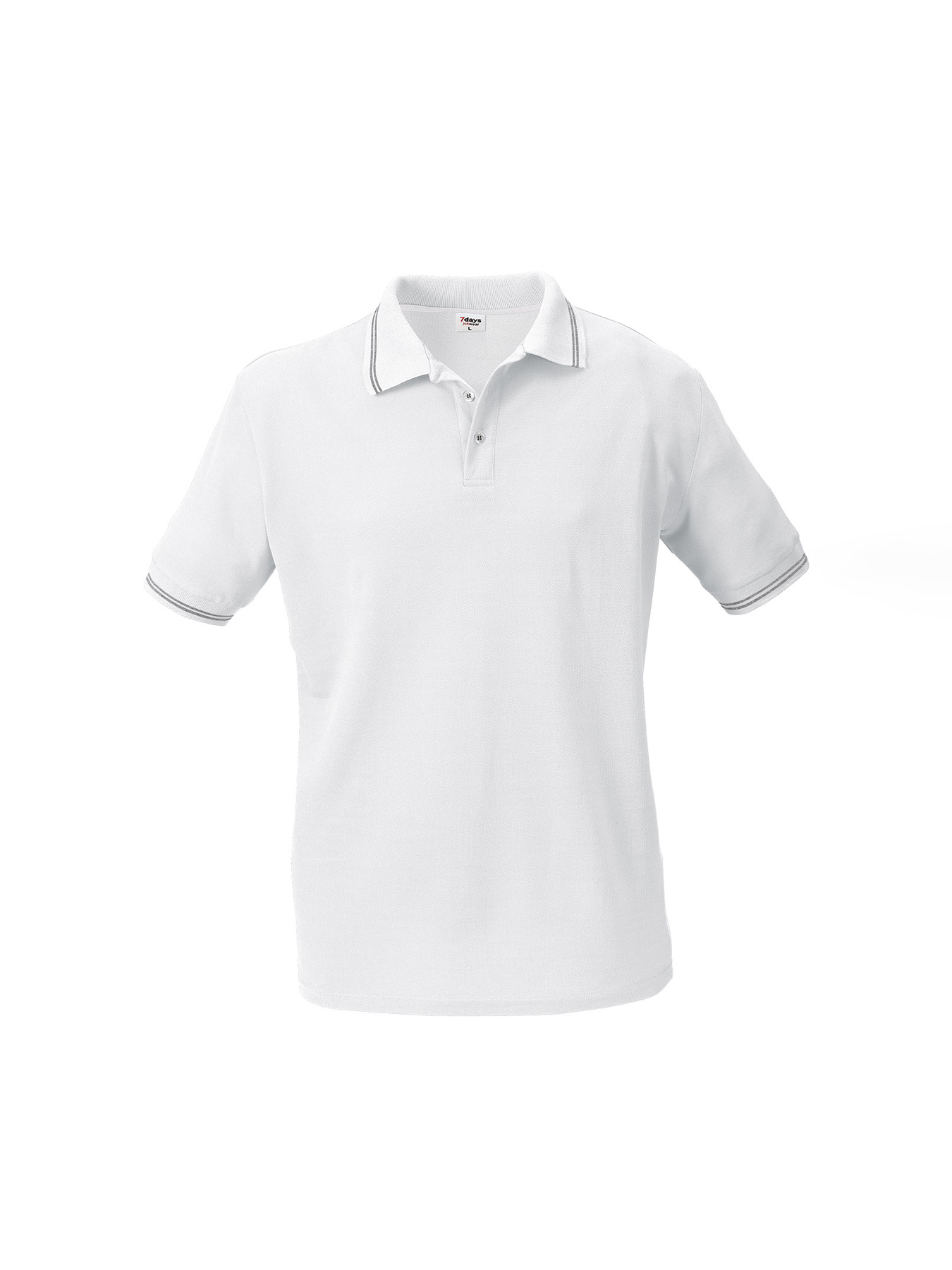 Unisex-Poloshirt, Piqué - mit Streifen im Kragen