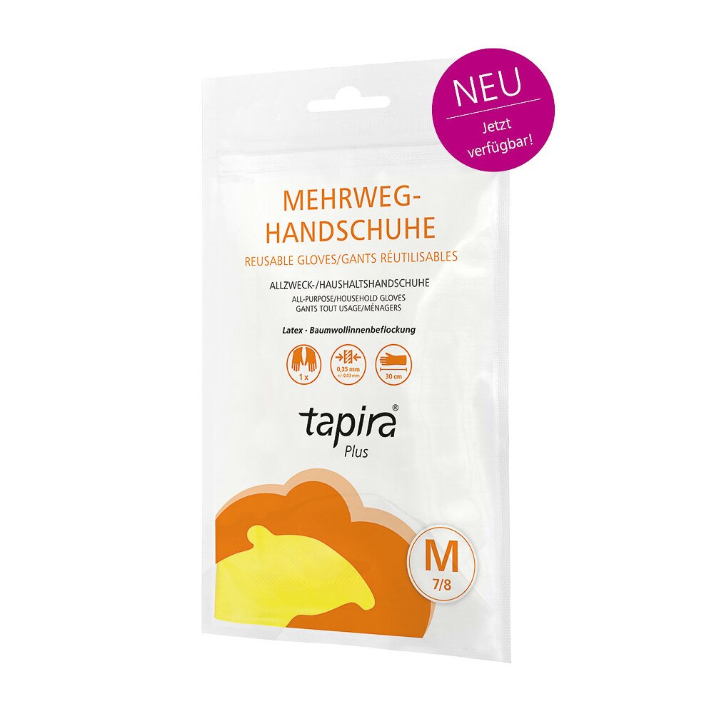 TAPIRA plus Haushaltshandschuh Latex, M, 1 Paar