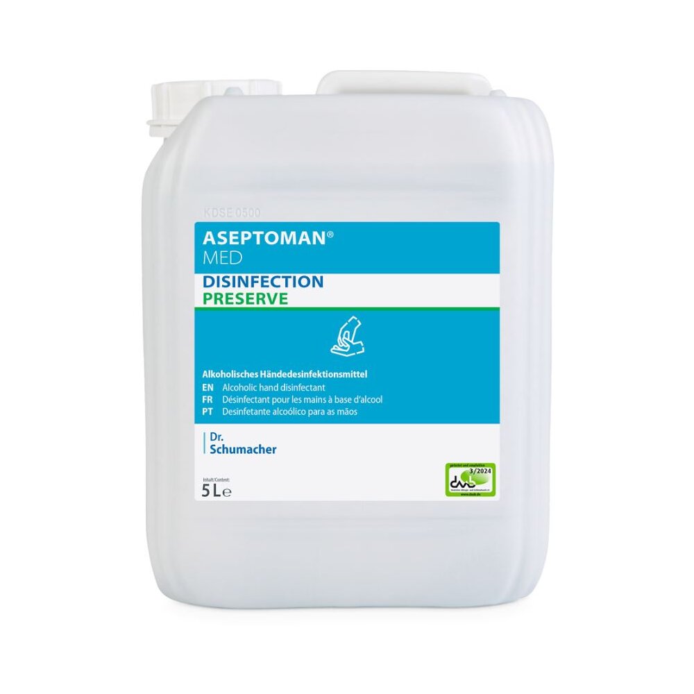 ASEPTOMAN® MED, viruzid plus, alkoholisches Händedesinfektionsmittel 5 Liter Kanister