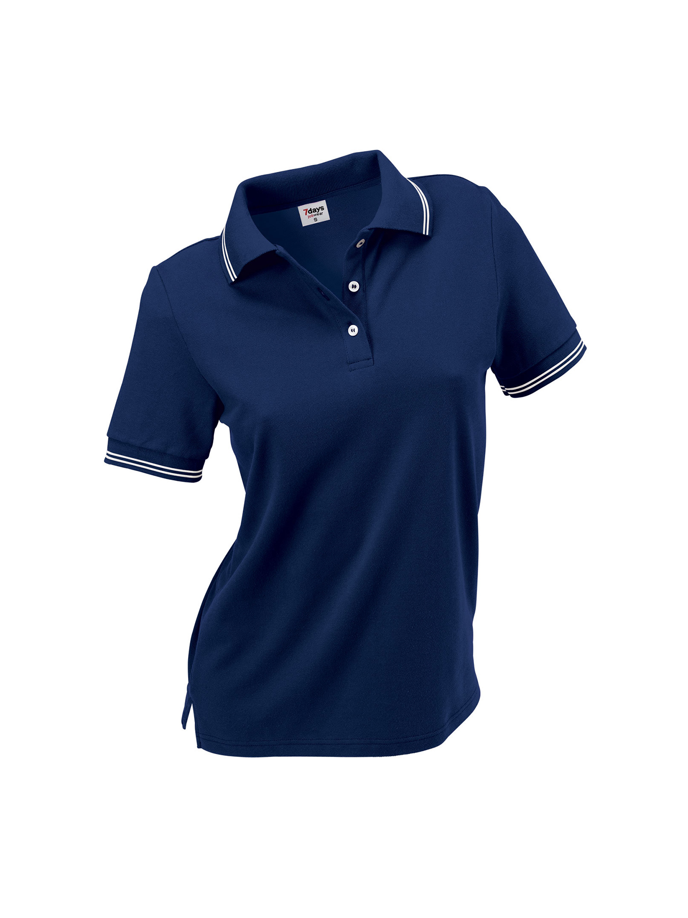 Poloshirt, Piqué - mit Streifen im Kragen